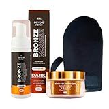 Kit Autobronzeador SempreVerão Bronze Mousse Dark 125g Com Iluminador Corporal Golden Glow E Luva Aplicadora