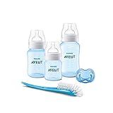 Kit Avent Classic 3 Mamadeiras Azul Chupeta E Escova Philips Avent
