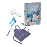 Kit Avental E Chapéu Gran Chef Infantil Azul Nig