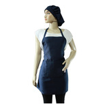Kit Avental Oxford Touca Gorro Cozinheiro Padaria Cozinha