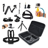 Kit Aventura Gopro Hero 2 3 3  4 5 6 Sports 9 Peças Maleta