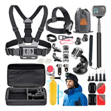 Kit Aventura Para Gopro Vibeshoot Df12m Hero 13 12 9 10 11 Completo Mosquetão Bastão