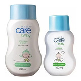 Kit Avon Care Baby Colônia Shampoo 2 Em 1 Cor Branco