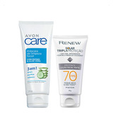 Kit Avon Mascara Care Aloe E Pepino + Protetor Fator70