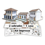 Kit B Casas Papel P Montar 1 87 Já Impressa Manual Maquete
