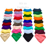 Kit Babador Bebê Bandana Menino Menina Lindas Cores Promoção