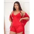 Kit Baby Dool Feminino Luxo Sensual Renda Com Robe Oferta
