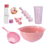 Kit Bacia Bolo Copo Medidor Panelinha Boleador Doces Bisnaga