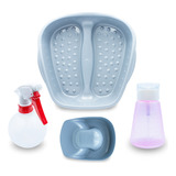 Kit Bacia Pedicure Tigela Manicure Spray Porta Acetona