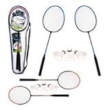 Kit Badminton 2 Raquetes 3 Petecas C Bolsa Kit Completo