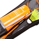 Kit Badminton 2 Raquetes 3 Petecas Vollo
