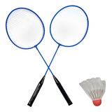 Kit Badminton 5 Peças 2 Raquetes