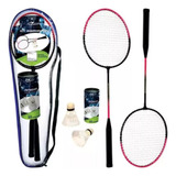 Kit Badminton Com 2 Raquetes 3 Petecas