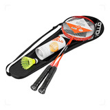 Kit Badminton Com 2 Raquetes E 3 Petecas De Nylon C bolsa