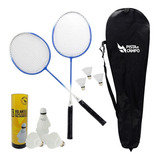 Kit Badminton Com 2 Raquetes E