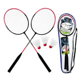 Kit Badminton Petecas Bolsa Raquete