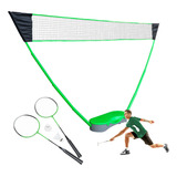 Kit Badminton Portátil Raquetes Petecas Base E Rede Loire