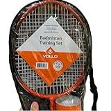 Kit Badminton VB002 Vollo Com 2 Raquetes 3 Petecas E Bolsa Transporte