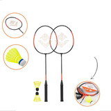 Kit Badminton Vollo Vb003 2 Raquetes E 2 Petecas