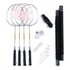 Kit Badminton Yonex Gr 303 Com 4 Raquetes Rede E 2 Petecas