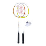 Kit Badminton Yonex Gr 505 Com 2 Raquetes E 2 Petecas