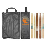 Kit Bag Baquetas 5 Pares Baquetas Profissionais 7a 5a E 5b