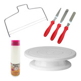 Kit Bailarina Para Bolo Bisnaga Cortador Linha 3 Espátulas