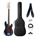 Kit Baixo Strinberg Precision Bass Pbs40 Azul Completo