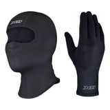 Kit Balaclava Luva X11 Thermic Segunda Pele Inverno Frio