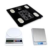 Kit Balança Digital Cozinha E Bioimpedancia App Nutrição E Dieta