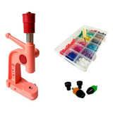 Kit Balancim Estojo 280 Botões Ritas Matriz 12 Cor Rosa