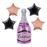 Kit Balão Champagne 100 Cm 4 Estrelas Kit Festa Boteco