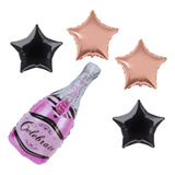 Kit Balão Champagne 100 Cm 4 Estrelas Kit Festa Boteco