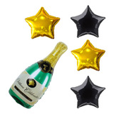 Kit Balão Champanhe 100 Cm 4 Estrelas Kit Festa Boteco