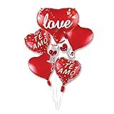 Kit Balão Metalizado Love Champagne Te Amo 5 Unidades