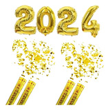 Kit Balão Numero Metalizado 2024