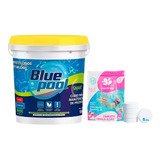 Kit Balde De Cloro Piscina Bluepool 10 Kg 5 Pastilhas 3x1