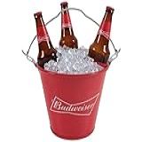 Kit Balde De Gelo Budweiser Com 2 Copos Budweiser