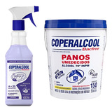 Kit Balde Pano Umedecido Álcool 70 álcool Perfumado Lavanda