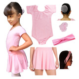 Kit Ballet Balé Roupa Infantil Roupa Tamanho 02 Ao 12 Anos