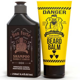 Kit Balm Danger Shampoo Hidratante Don Forte Barba Forte