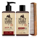 Kit Balm Shampoo Pente Para Barba Peaky Blinders Don Alcides