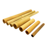 Kit Bambu Para Massagem 7 Peças Modeladora Corporal E Facial