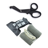 Kit Bandagem Israelense Tesoura Ponta Romba Aph Tático