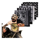Kit Bandana Lenço Estampada Algodão Pescoço Atacado Cor Preto