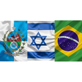 Kit Bandeira Brasil Israel