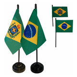 Kit Bandeirinhas De Mesa Brasil Imperial