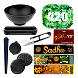 Kit Bandeja Slick Dichavador Porta Cigarro Bolador Seda Cuia