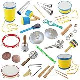 Kit Bandinha Rítmica Infantil Brinquedo Com 20 Instrumentos Musicais Carlu Brinquedos