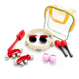 Kit Bandinha Rítmica Infantil X pro Musicalização 6 Peças